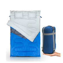 Connectable Sleeping Bag with Built-in Pillow Light Weight Cluster Cotton Filling Sleeping Bag Two Person Sleeping Bag
